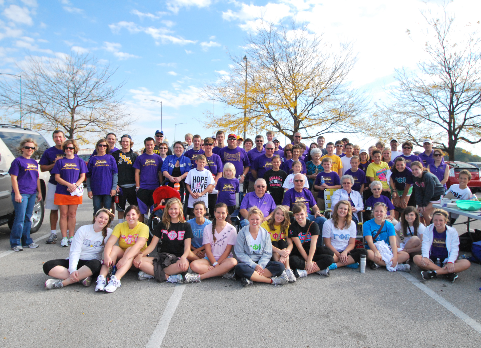 dobbers-up-group-walk-0 Group of volunteers that joined in for the Dobbers Up Fundraiser walk